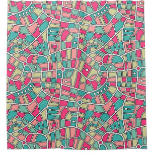 Map Pattern 030520 - Colours 01 Shower Curtain