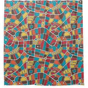 Map Pattern 030520 - Colours 03 Shower Curtain