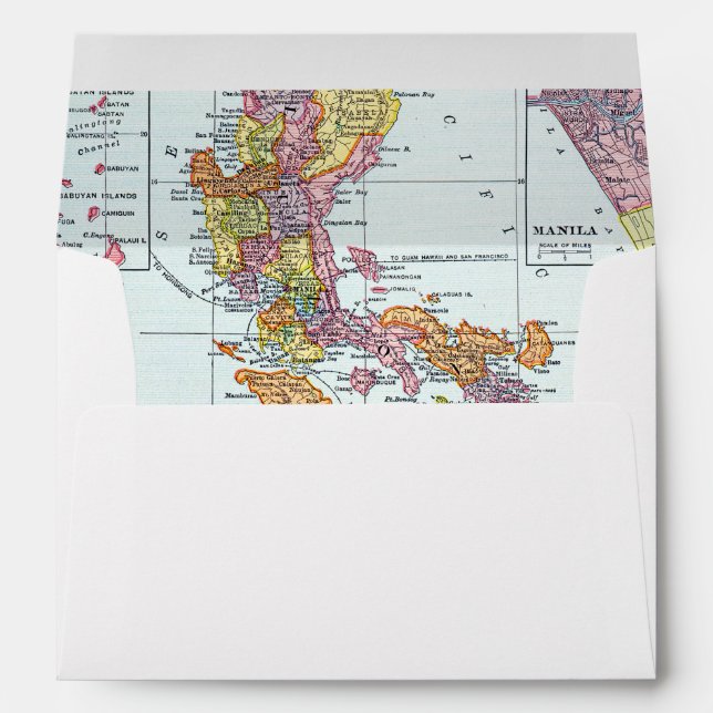 MAP: PHILIPPINES, 1905 ENVELOPES (Back (Bottom))