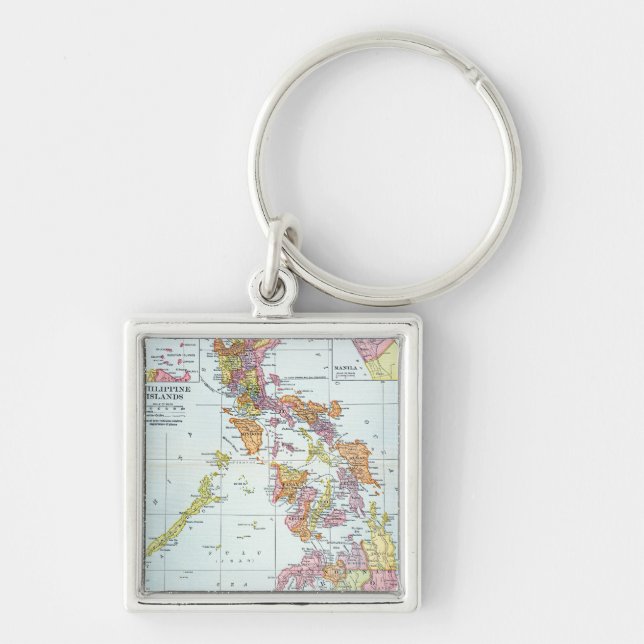 MAP: PHILIPPINES, 1905 KEY RING (Front)