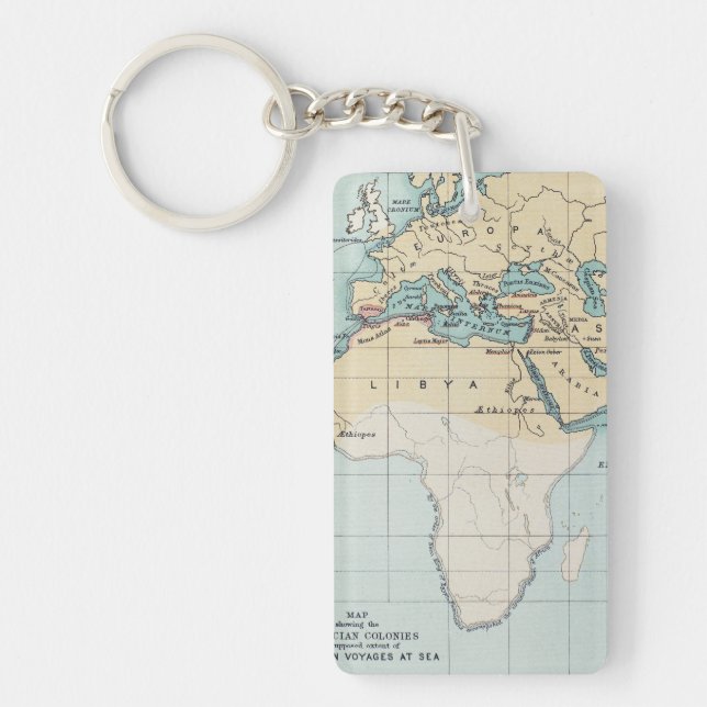 MAP: PHOENICIAN EMPIRE KEY RING (Front)