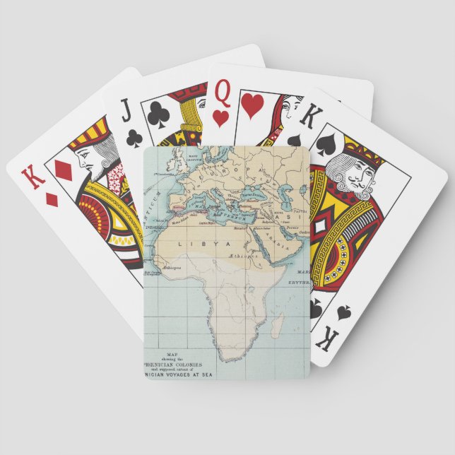 MAP: PHOENICIAN EMPIRE PLAYING CARDS (Back)