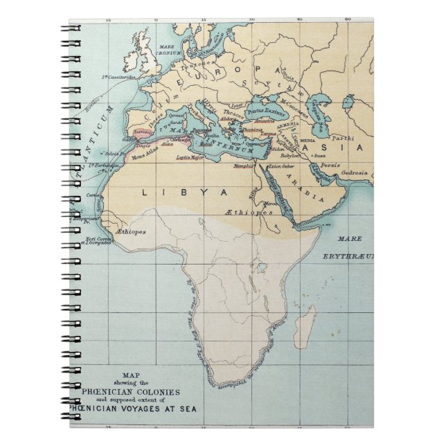 MAP: PHOENICIAN EMPIRE SPIRAL NOTEBOOK (Front)
