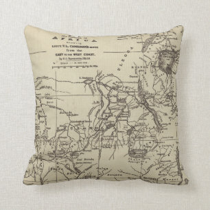 Map Portion of Africa   Cameron's Route Cushion