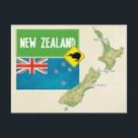 MAP POSTCARDS ♥ New Zealand<br><div class="desc">Map postcards series - New Zealand</div>