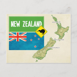 MAP POSTCARDS ♥ New Zealand
