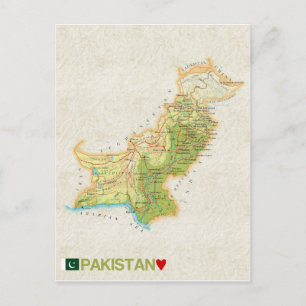 MAP POSTCARDS ♥ Pakistan