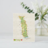 MAP POSTCARDS ♥ Togo (Standing Front)