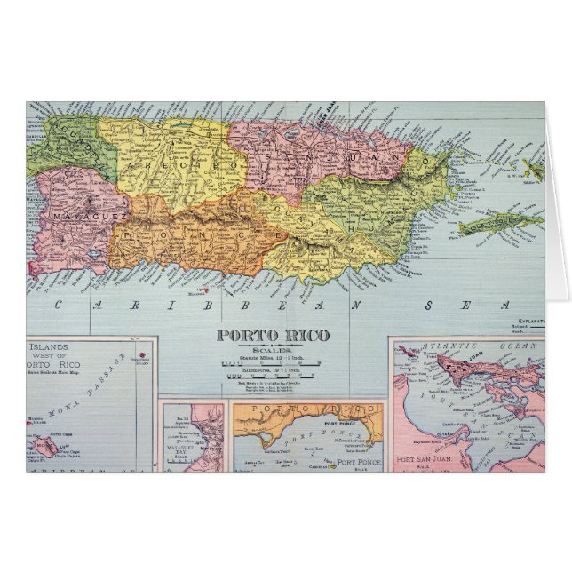 MAP: PUERTO RICO, 1900 (Front Horizontal)