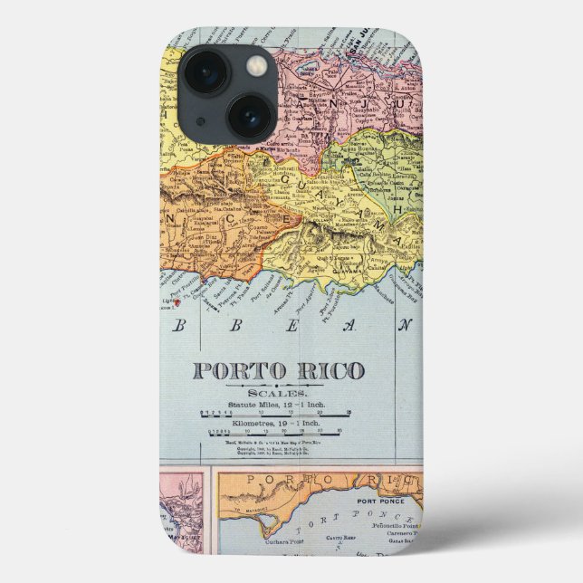 MAP: PUERTO RICO, 1900 Case-Mate iPhone CASE (Back)