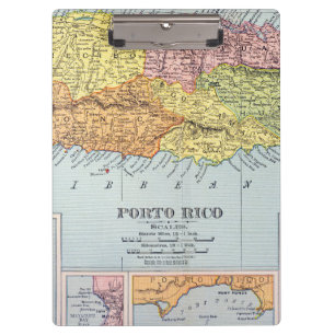 MAP: PUERTO RICO, 1900 CLIPBOARD