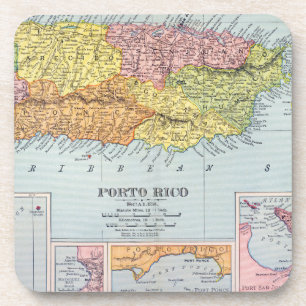 MAP: PUERTO RICO, 1900 COASTER