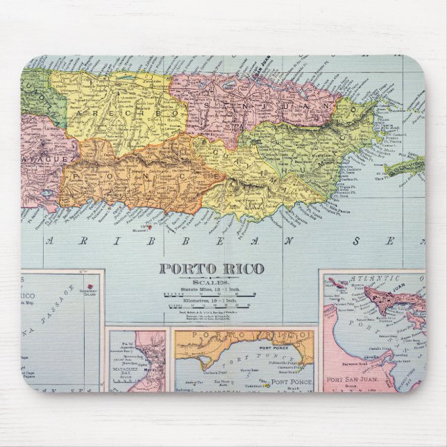 MAP: PUERTO RICO, 1900 MOUSE PAD (Front)