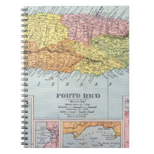 MAP: PUERTO RICO, 1900 SPIRAL NOTEBOOK