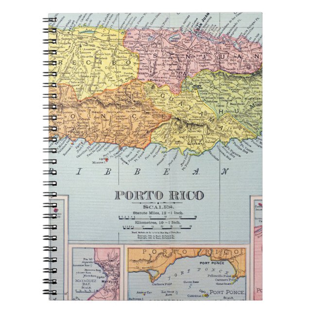 MAP: PUERTO RICO, 1900 SPIRAL NOTEBOOK (Front)