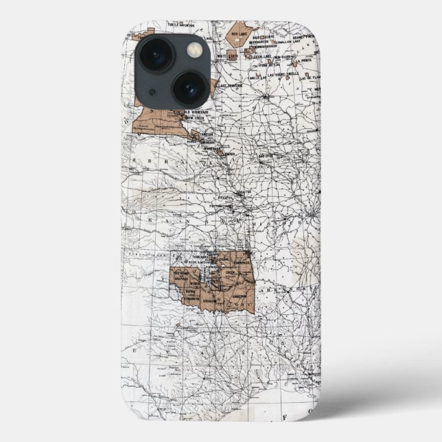 MAP: RESERVATIONS, 1888 Case-Mate iPhone CASE (Back)