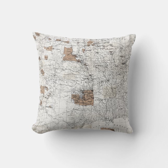 MAP: RESERVATIONS, 1888 CUSHION (Front)