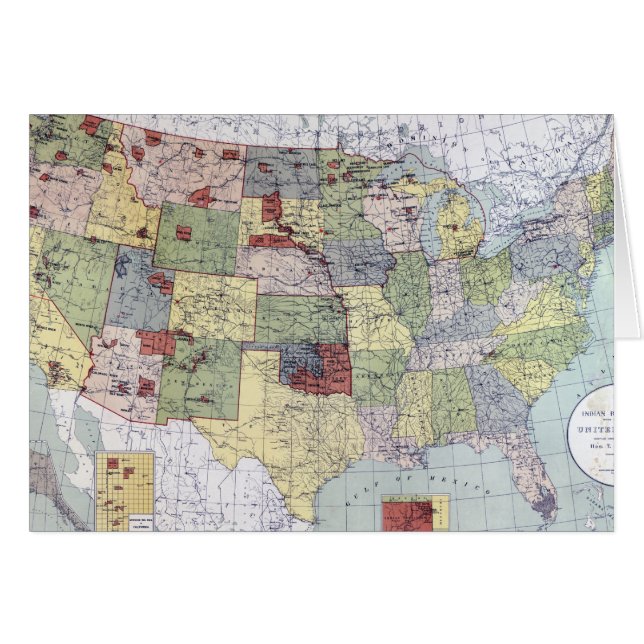 MAP: RESERVATIONS, 1892 (Front Horizontal)