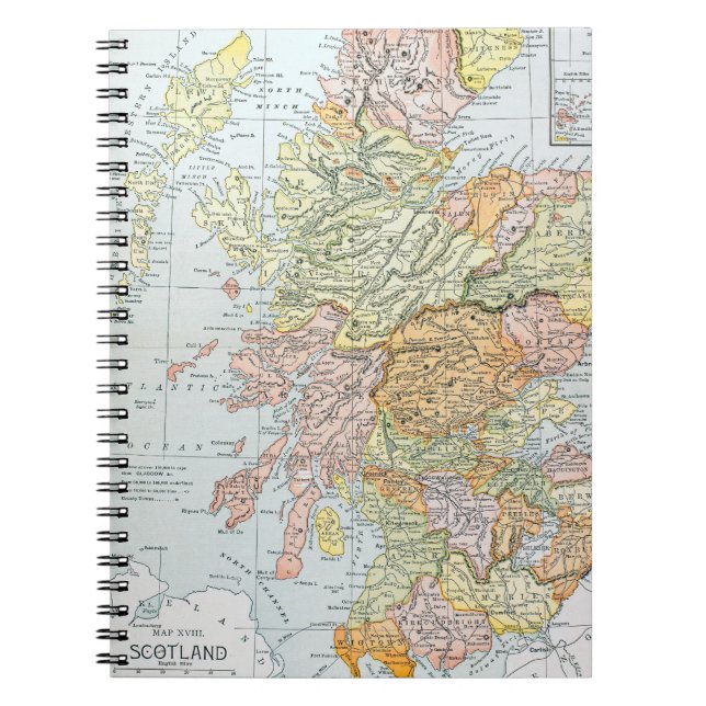 MAP: SCOTLAND SPIRAL NOTEBOOK (Front)