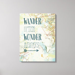 Map Sentiments Canvas Print