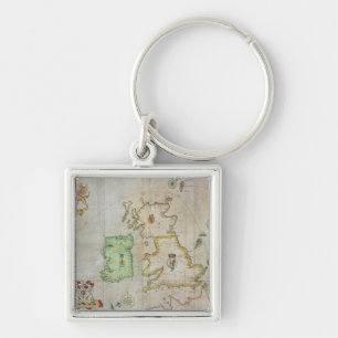 Map showing the route of the Armada fleet Key Ring
