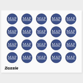 MAP Sticker Blue Background