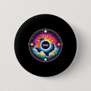 Map Total Solar Eclipse April 8 2024 6 Cm Round Badge