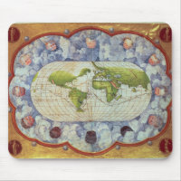 Map tracing Magellan's world voyage