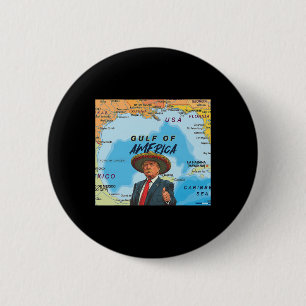 Map Trump America's Gulf Mexico President Trump So 6 Cm Round Badge