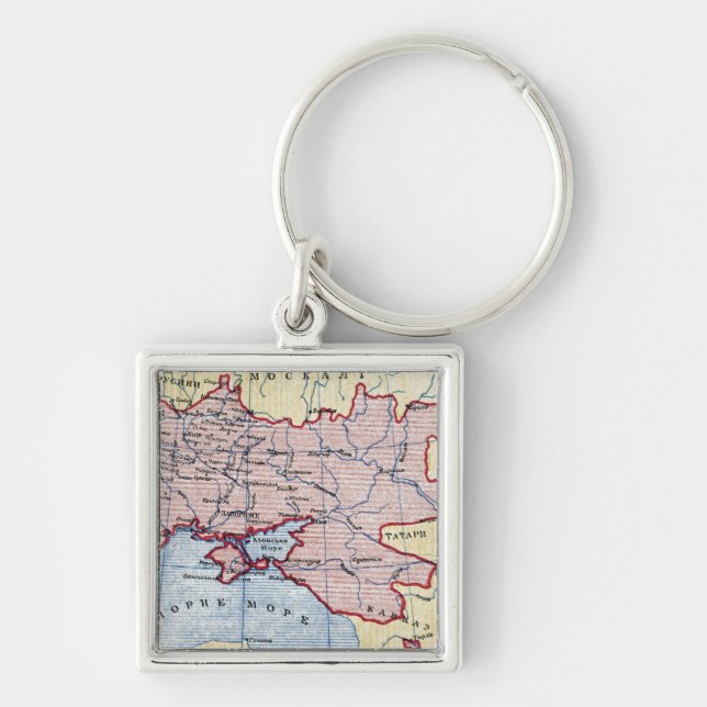 MAP: UKRAINE, c1906 Key Ring (Front)