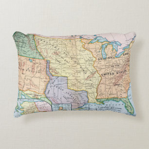 Map: US Expansion, 1905 Decorative Cushion