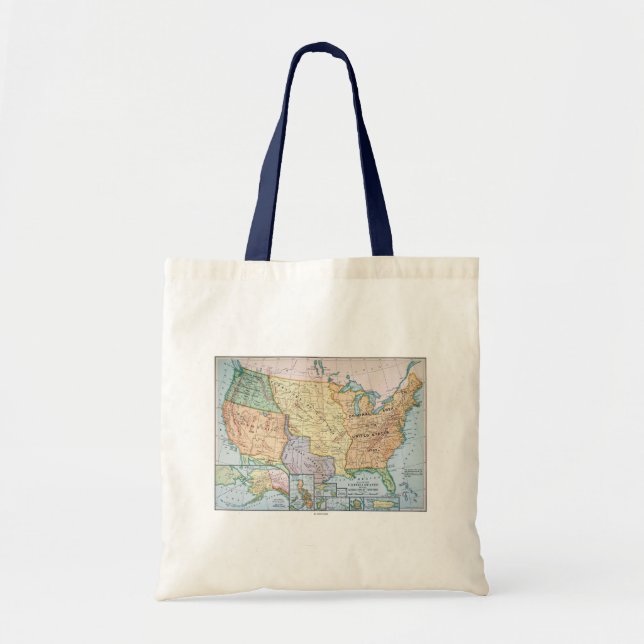 Map: US Expansion, 1905 Tote Bag (Front)