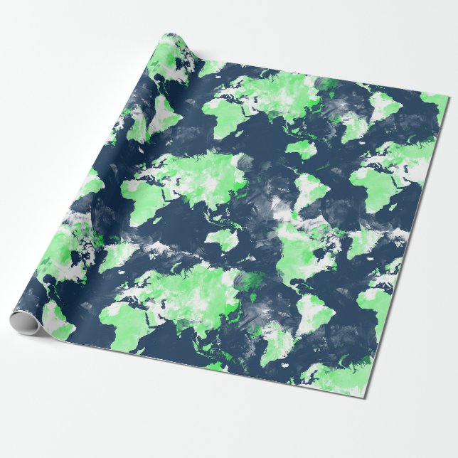 Map Wrapping paper (Unrolled)
