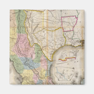 Mapa de los Estados Unidos De Mejico Magnet