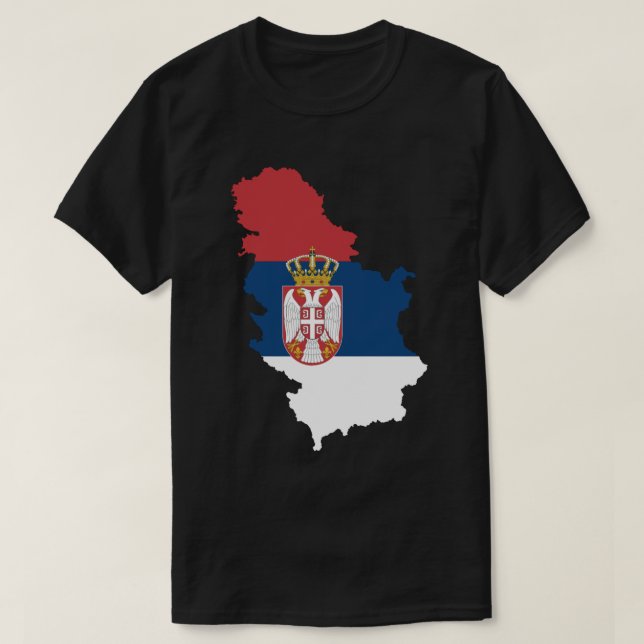 Mapa Srbije sa Zastavom T-Shirt (Design Front)
