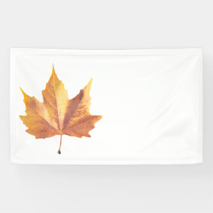 Maple autumn leaf banner