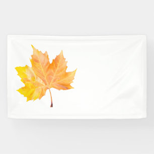 Maple autumn leaf banner