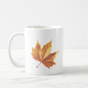 Maple autumn leaf coffee mug