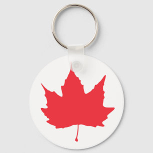 Maple autumn leaf key ring