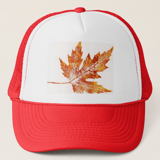 Maple autumn Leaf Print Hat (Front)