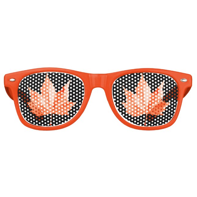 Maple autumn leaf retro sunglasses (Front)