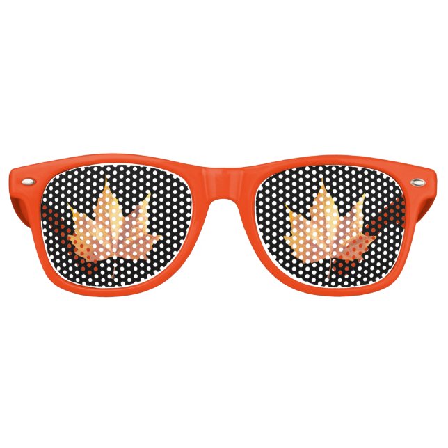 Maple autumn leaf retro sunglasses (Front)