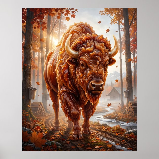 Maple Bison Sugar Woods Poster (Front)