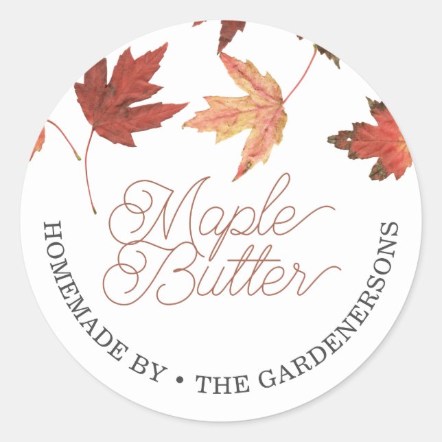 Maple Butter Classic Round Sticker (Front)