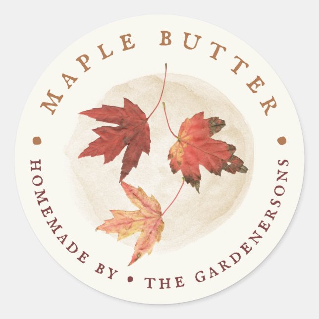 Maple Butter  Classic Round Sticker (Front)