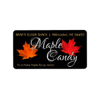 Maple Candy Black Product Label Ingredients Leaves