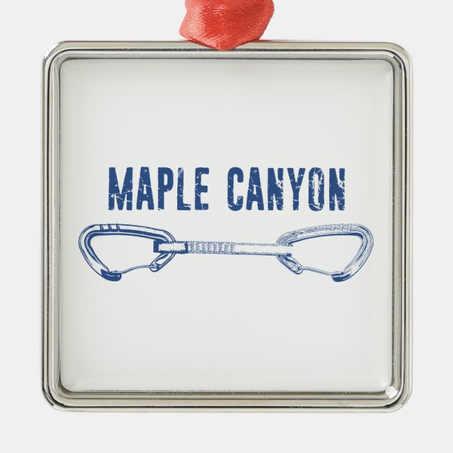 Maple Canyon Climbing Quickdraw Metal Tree Decoration (Front)