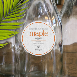 Maple Extract Personalised Bottling Label