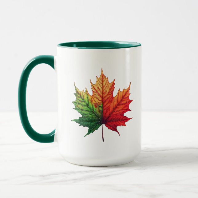 Maple Fall Leaf Large Combo Mug (Left)