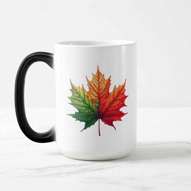 Maple Fall Leaf Large Morphing Magic Mug (Left)